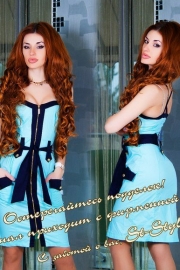 Сукня ментол 7258