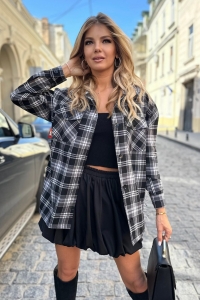  Сорочка в клітинку oversize 1381
