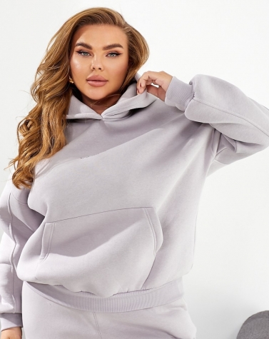 Теплий костюм на флісі size+  6058