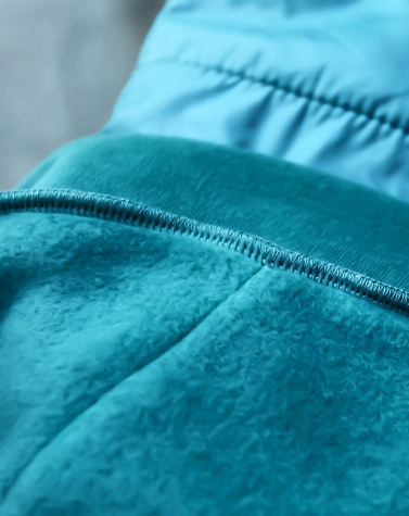 Утеплённое платье-худи oversize ментоловое 7923