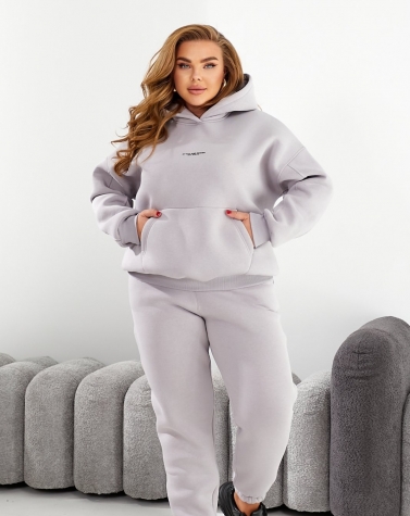 Теплий костюм на флісі size+  6058