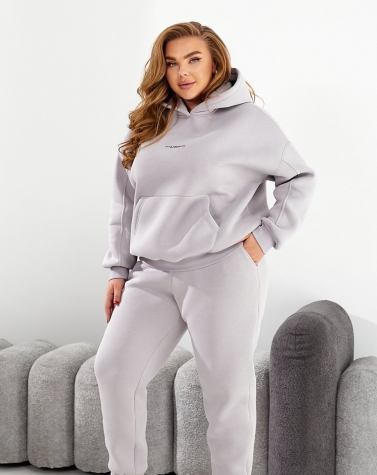 Теплий костюм на флісі size+  6058