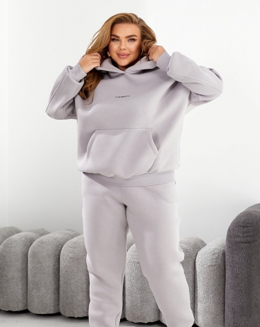 Теплий костюм на флісі size+  6058